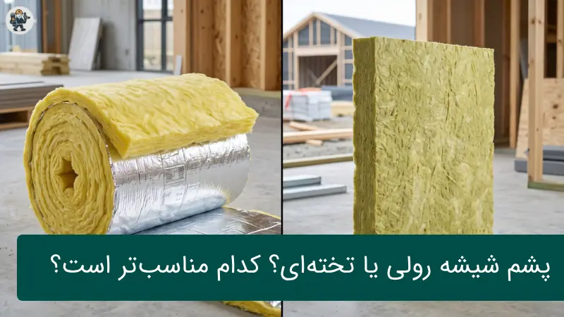 پشم شیشه رولی یا تخته‌ای؟ کدام مناسب‌تر است؟